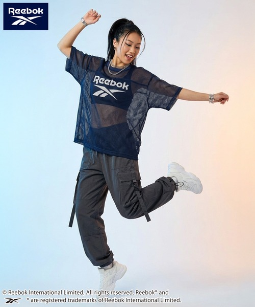 Reebok(リーボック)の「【karlas別注】Reebok リーボック メッシュTシャツ 半袖 ロゴT(Tシャツ/カットソー・レディース・ブラック/グレー/ネイビー・M/L/LL)」の19枚目の写真