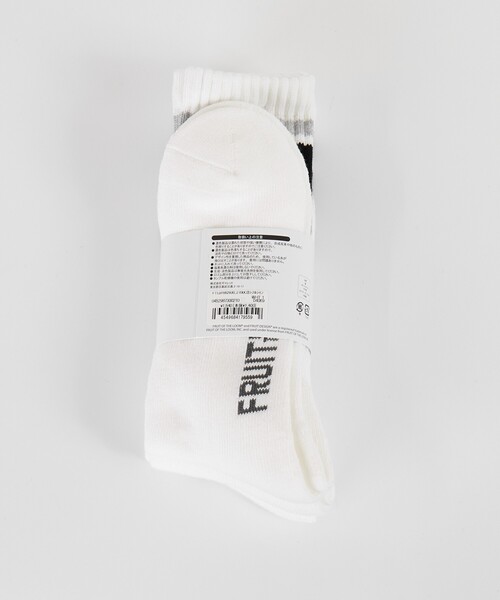 FRUIT OF THE LOOM（フルーツオブザルーム）の「【FRUIT OF THE LOOM/フルーツ・オブ・ザ・ルーム】3Pカラフルラインソックス/3足パックソックス（ソックス/靴下・メンズ・ホワイト系その他/ホワイト系その他2・フリー）」の5枚目の写真