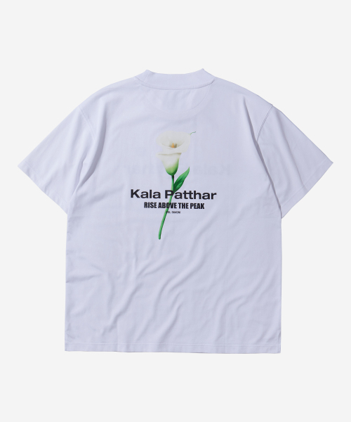KALAPATTHAR(カラパタール)の「Flower Graphic Back Logo T-Shirt - White(Tシャツ/カットソー・メンズ・その他・MEDIUM/LARGE/X-LARGE)」の3枚目の写真