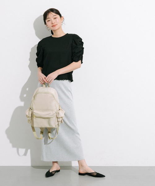 coca（coca）（コカ）の「フリルリュック（バックパック/リュック・レディース・ブラック/グレイッシュベージュ・ONE SIZE）」の3枚目の写真