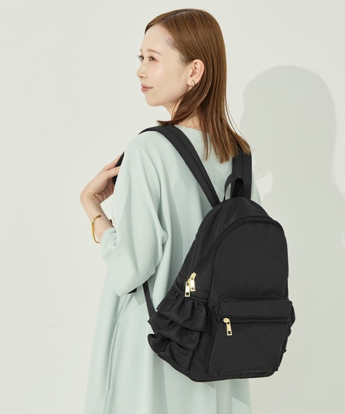 coca（coca）（コカ）の「フリルリュック（バックパック/リュック・レディース・ブラック/グレイッシュベージュ・ONE SIZE）」の13枚目の写真