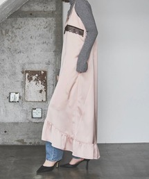 WILLFULLY（ウィルフリー）の「hem flare bicolor lace camisole OP（ワンピース）」