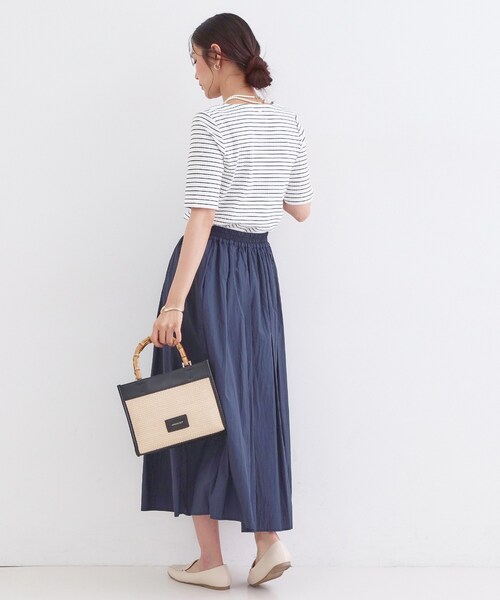 OPAQUE.CLIP(オペークドットクリップ)の「ベーシックリブボートネックカットソー【洗濯機OK】(Tシャツ/カットソー・レディース・ホワイト/ブラック/ホワイト系3/ナチュラル・36/38/40/42)」の18枚目の写真