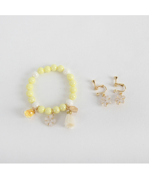 BABYBLEE（ベイビーブリー）の「B20402 フラワーピーチジュエリーセット（ブレスレット）」