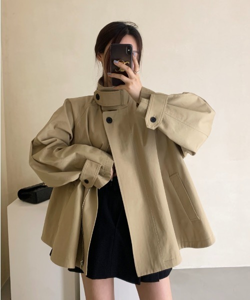 FAVORITO(ファヴォリート)の「ジャケット(トレンチコート・レディース・ベージュ/ブラック・F)」の21枚目の写真