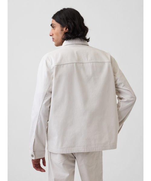 GAP(ギャップ)の「キャンバス リラックスフィット シャケット(デニムジャケット・メンズ・オフホワイト・S/L/XL/XS/M)」の3枚目の写真