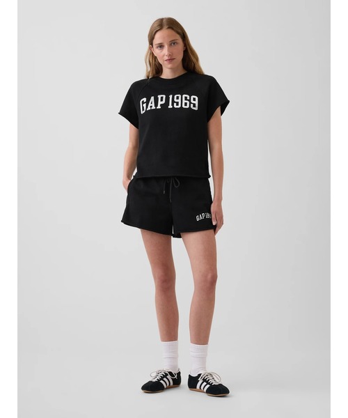 GAP（ギャップ）の「リラックスフィット フレンチテリー グラフィックショートパンツ（その他パンツ・レディース・オフホワイト/ブラック/ピンク/ブルー/イエロー・XS/XXS/L/M/S）」の12枚目の写真