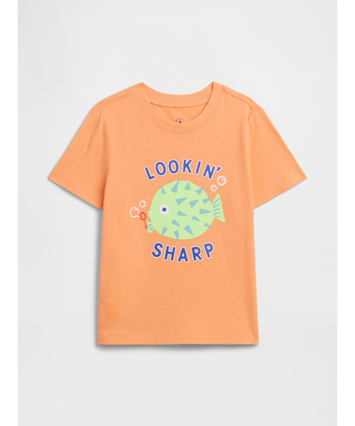GAP(ギャップ)の「babyGap グラフィックTシャツ(Tシャツ/カットソー・キッズ・オレンジ/オフホワイト/グリーン/イエロー・90cm/80cm/110cm/105cm/100cm/95cm)」の1枚目の写真