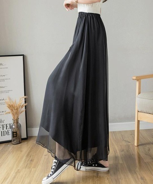SallyLunn(サリーラン)の「エアリーシフォンワイドパンツ(その他パンツ・レディース・ネイビー/ブラック/ホワイト・LARGE/MEDIUM)」の8枚目の写真