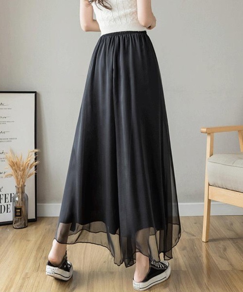 SallyLunn(サリーラン)の「エアリーシフォンワイドパンツ(その他パンツ・レディース・ネイビー/ブラック/ホワイト・LARGE/MEDIUM)」の9枚目の写真
