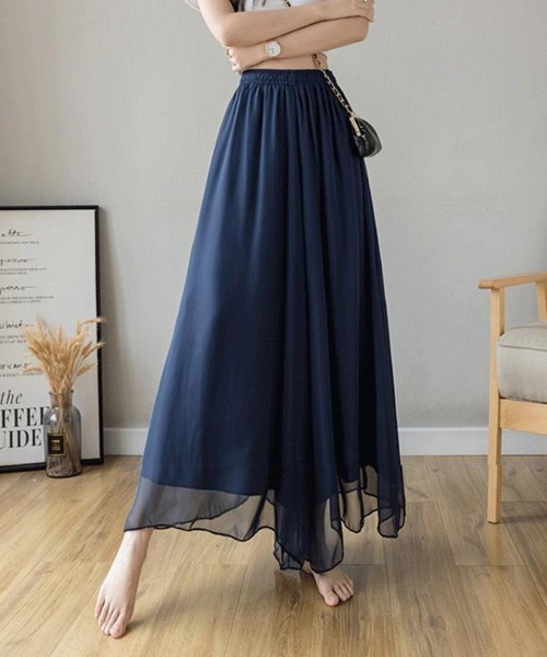 SallyLunn(サリーラン)の「エアリーシフォンワイドパンツ(その他パンツ・レディース・ネイビー/ブラック/ホワイト・LARGE/MEDIUM)」の11枚目の写真