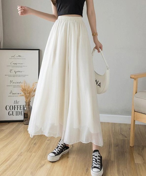 SallyLunn(サリーラン)の「エアリーシフォンワイドパンツ(その他パンツ・レディース・ネイビー/ブラック/ホワイト・LARGE/MEDIUM)」の20枚目の写真