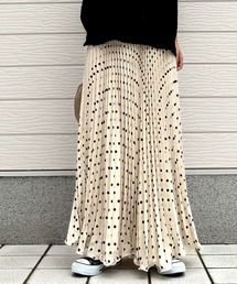 Q | ドットプリーツスカート(スカート)