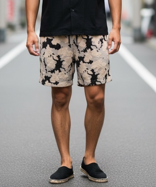 OAS（オーエーエス）の「BOARD SHORTS/OAS / 幾何学柄ボードショーツ
