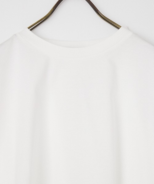 mizuiroind（ミズイロインド）の「[mizuiro ind/ミズイロインド] メッシュミックス ワイドTシャツ（Tシャツ/カットソー・レディース・ブラック/オフホワイト/ダークグレー・F）」の5枚目の写真