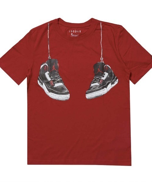 JORDAN BRAND（ジョーダンブランド）の「ジョーダン  JDB AJ3 SHOE STRINGS（Tシャツ/カットソー・キッズ・レッド/ブラック・130cm/140cm/150cm/160cm）」の2枚目の写真
