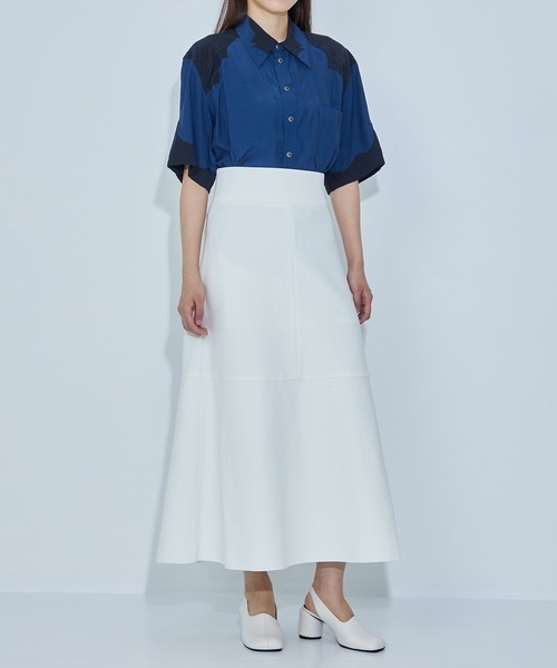 WRAPINKNOT(ラッピンノット)の「EX.HIGH WAIST KNIT SKIRT(スカート・レディース・ブラック/アイボリー・1/0)」の2枚目の写真