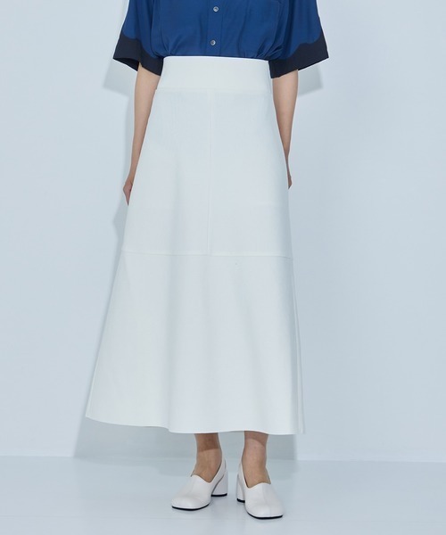 WRAPINKNOT(ラッピンノット)の「EX.HIGH WAIST KNIT SKIRT(スカート・レディース・ブラック/アイボリー・1/0)」の3枚目の写真