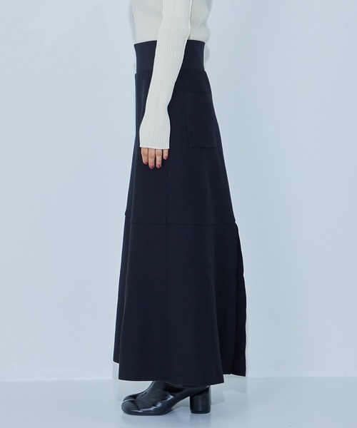 WRAPINKNOT(ラッピンノット)の「EX.HIGH WAIST KNIT SKIRT(スカート・レディース・ブラック/アイボリー・1/0)」の17枚目の写真