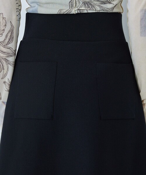 WRAPINKNOT(ラッピンノット)の「EX.HIGH WAIST KNIT SKIRT(スカート・レディース・ブラック/アイボリー・1/0)」の21枚目の写真