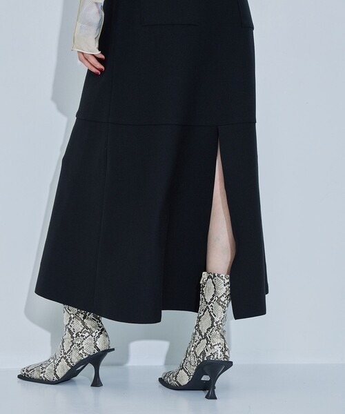 WRAPINKNOT(ラッピンノット)の「EX.HIGH WAIST KNIT SKIRT(スカート・レディース・ブラック/アイボリー・1/0)」の22枚目の写真