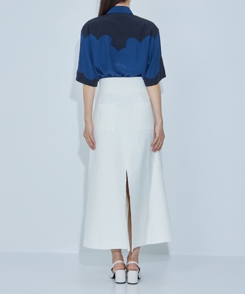 WRAPINKNOT(ラッピンノット)の「EX.HIGH WAIST KNIT SKIRT(スカート・レディース・ブラック/アイボリー・1/0)」の5枚目の写真