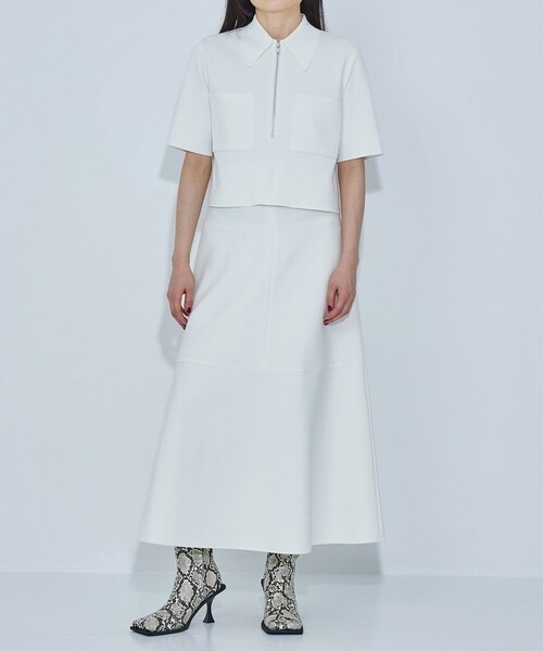 WRAPINKNOT(ラッピンノット)の「EX.HIGH WAIST KNIT SKIRT(スカート・レディース・ブラック/アイボリー・1/0)」の10枚目の写真