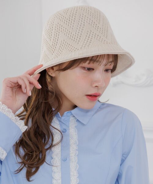 RETRO GIRL(レトロガール)の「リバーシブルベルハット(ハット・レディース・ブラウン/オフホワイト/ブラック・ONE SIZE)」の1枚目の写真