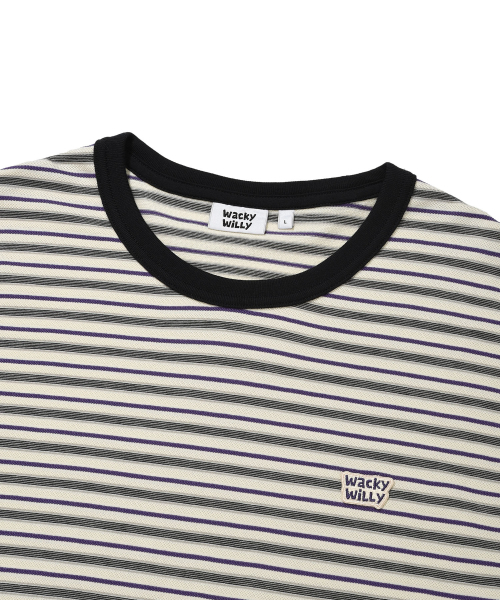 Wacky WiLLy(ワッキーウィリー)の「ジャカードマルチストライプ半袖Tシャツグレー(Tシャツ/カットソー・レディース・その他・SMALL/MEDIUM/LARGE/X-LARGE)」の4枚目の写真