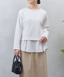 バックファスナーレイヤードカットソー