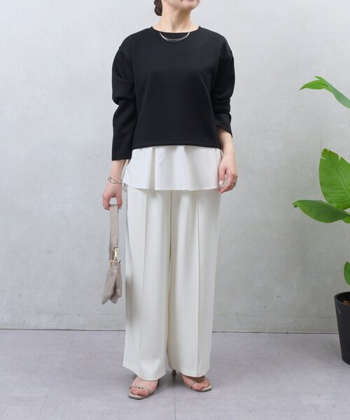 Jena espace merveilleux(ジェナ エスパスメルヴェイユ)の「バックファスナーレイヤードカットソー(Tシャツ/カットソー・レディース・オフホワイト/ブラック/ライトグレー・FREE)」の11枚目の写真