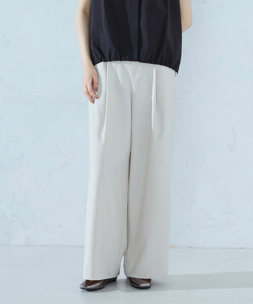 COMME CA ISM(コムサイズム)の「麻調ストレッチ マリンパンツ(その他パンツ・レディース・ネイビー/ベージュ/ブラウン・SMALL/MEDIUM/LARGE)」の2枚目の写真