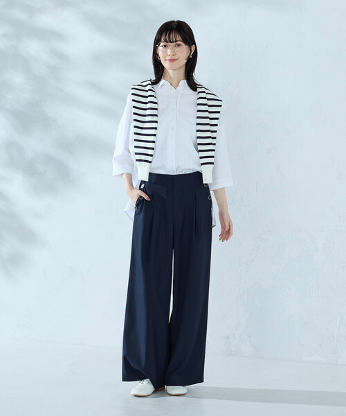 COMME CA ISM(コムサイズム)の「麻調ストレッチ マリンパンツ(その他パンツ・レディース・ネイビー/ベージュ/ブラウン・SMALL/MEDIUM/LARGE)」の8枚目の写真