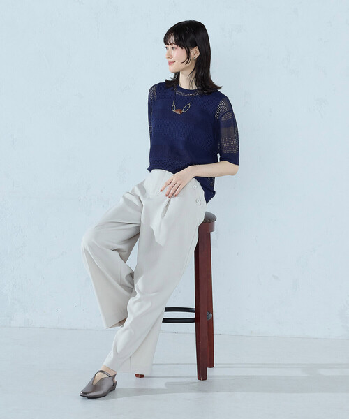 COMME CA ISM(コムサイズム)の「麻調ストレッチ マリンパンツ(その他パンツ・レディース・ネイビー/ベージュ/ブラウン・SMALL/MEDIUM/LARGE)」の20枚目の写真