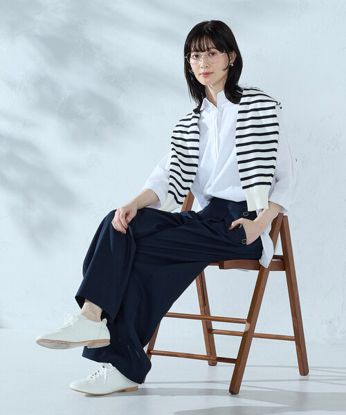 COMME CA ISM(コムサイズム)の「麻調ストレッチ マリンパンツ(その他パンツ・レディース・ネイビー/ベージュ/ブラウン・SMALL/MEDIUM/LARGE)」の3枚目の写真