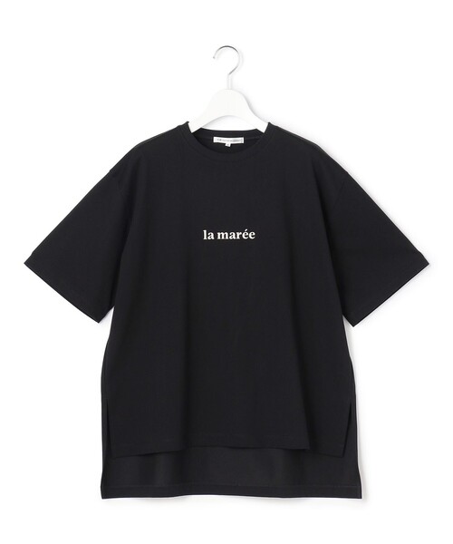 23区 L(ニジュウサンクオオキイサイズ)の「la maree オーバーサイズ ロゴ Tシャツ(Tシャツ/カットソー・レディース・ブラック系/ホワイト系・44/46)」の12枚目の写真