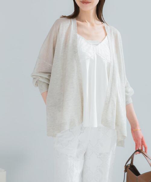 URBAN RESEARCH ROSSO WOMEN(アーバンリサーチ ロッソ)の「接触冷感シアーカーディガン(カーディガン/ボレロ・レディース・ブラック/ブラウン/アイボリー・FREE)」の2枚目の写真