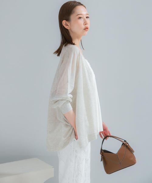 URBAN RESEARCH ROSSO WOMEN(アーバンリサーチ ロッソ)の「接触冷感シアーカーディガン(カーディガン/ボレロ・レディース・ブラック/ブラウン/アイボリー・FREE)」の5枚目の写真