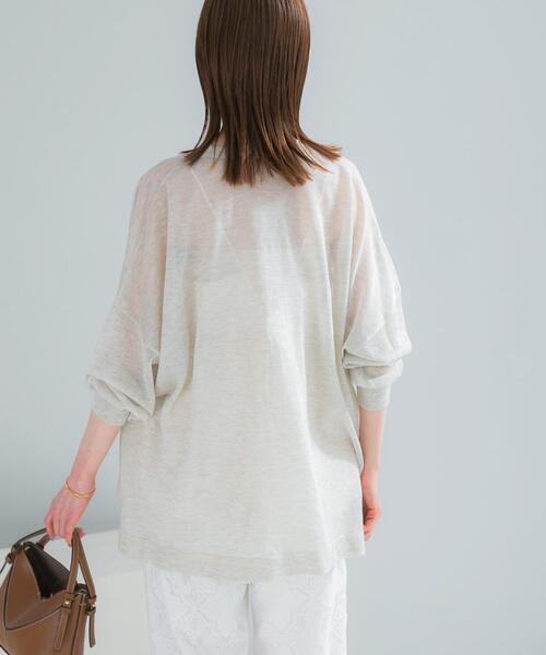 URBAN RESEARCH ROSSO WOMEN(アーバンリサーチ ロッソ)の「接触冷感シアーカーディガン(カーディガン/ボレロ・レディース・ブラック/ブラウン/アイボリー・FREE)」の6枚目の写真