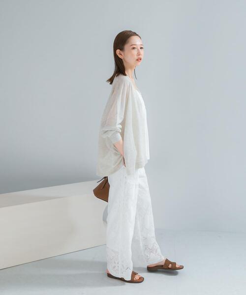URBAN RESEARCH ROSSO WOMEN(アーバンリサーチ ロッソ)の「接触冷感シアーカーディガン(カーディガン/ボレロ・レディース・ブラック/ブラウン/アイボリー・FREE)」の8枚目の写真