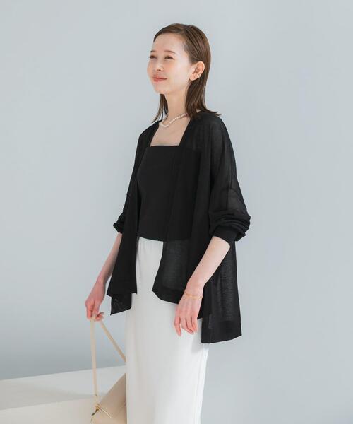 URBAN RESEARCH ROSSO WOMEN(アーバンリサーチ ロッソ)の「接触冷感シアーカーディガン(カーディガン/ボレロ・レディース・ブラック/ブラウン/アイボリー・FREE)」の12枚目の写真