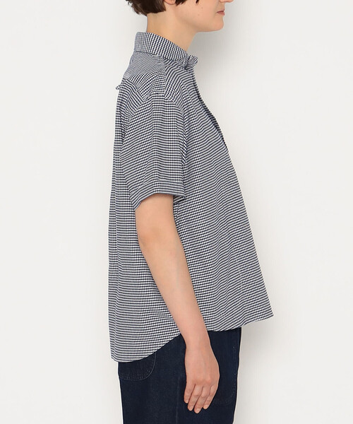 DANTON(ダントン)の「Women's Oxford Round Collar Short Sleeve Pullover Shirt Pattern(シャツ/ブラウス・レディース・ブルー系その他/ブルー系その他6・36/34/38)」の5枚目の写真
