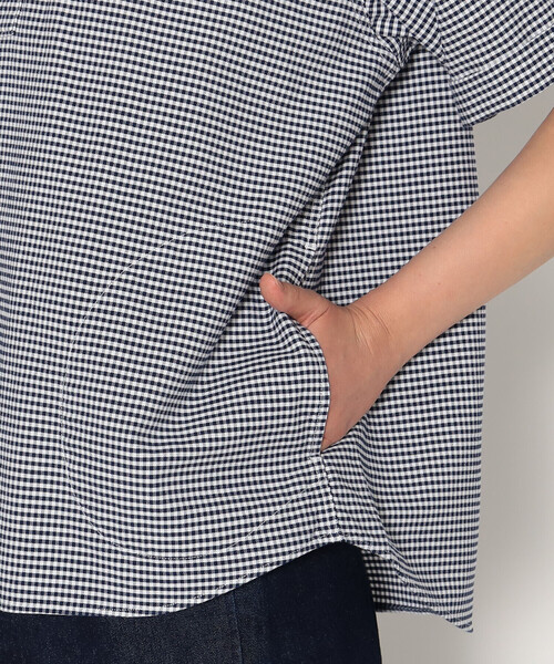 DANTON(ダントン)の「Women's Oxford Round Collar Short Sleeve Pullover Shirt Pattern(シャツ/ブラウス・レディース・ブルー系その他/ブルー系その他6・36/34/38)」の10枚目の写真