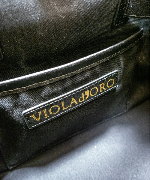 VIOLAd'ORO(ヴィオラドーロ)の「【VIOLAd'ORO/ヴィオラドーロ】キャンバス レザーパイピング トートバッグ Lサイズ(トートバッグ・レディース・ナチュラル・FREE)」の3枚目の写真