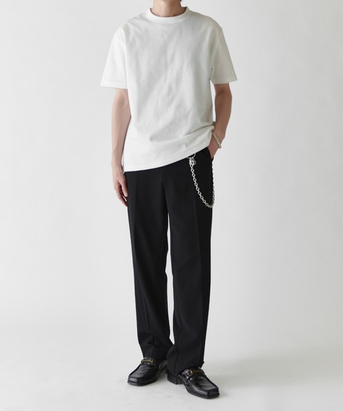 Lui's（ルイス）の「ダブルクロスベーシックストレートパンツ（スラックス・メンズ・ブラック/チャコールグレー/ライトグレー・S/M）」の12枚目の写真