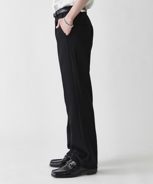 Lui's（ルイス）の「ダブルクロスベーシックストレートパンツ（スラックス・メンズ・ブラック/チャコールグレー/ライトグレー・S/M）」の9枚目の写真