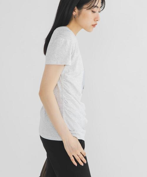 KBF(ケイビーエフ)の「ドレーププリントTEE(Tシャツ/カットソー・レディース・グレー系その他/アイボリー/ライトブルー・ONE)」の7枚目の写真