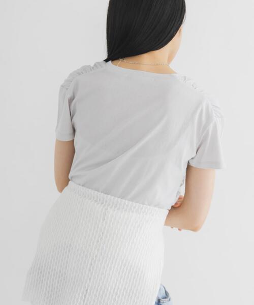 KBF(ケイビーエフ)の「ドレーププリントTEE(Tシャツ/カットソー・レディース・グレー系その他/アイボリー/ライトブルー・ONE)」の17枚目の写真