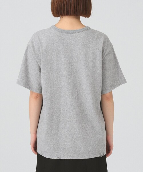Ray BEAMS(レイビームス)の「ダメージ オーバー Tシャツ(Tシャツ/カットソー・レディース・ホワイト/シルバー・ONE SIZE)」の9枚目の写真