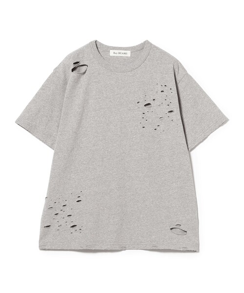 Ray BEAMS(レイビームス)の「ダメージ オーバー Tシャツ(Tシャツ/カットソー・レディース・ホワイト/シルバー・ONE SIZE)」の16枚目の写真